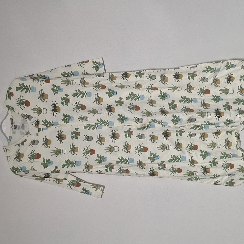 Hudson Baby Cream Sleep Sack with Plant Print